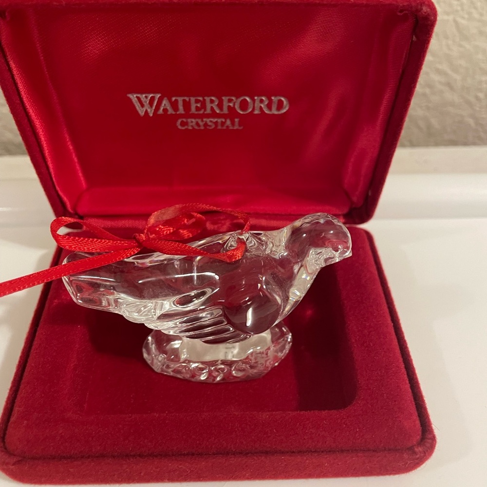 Waterford Crystal Turtle Dove Christmas Ornament